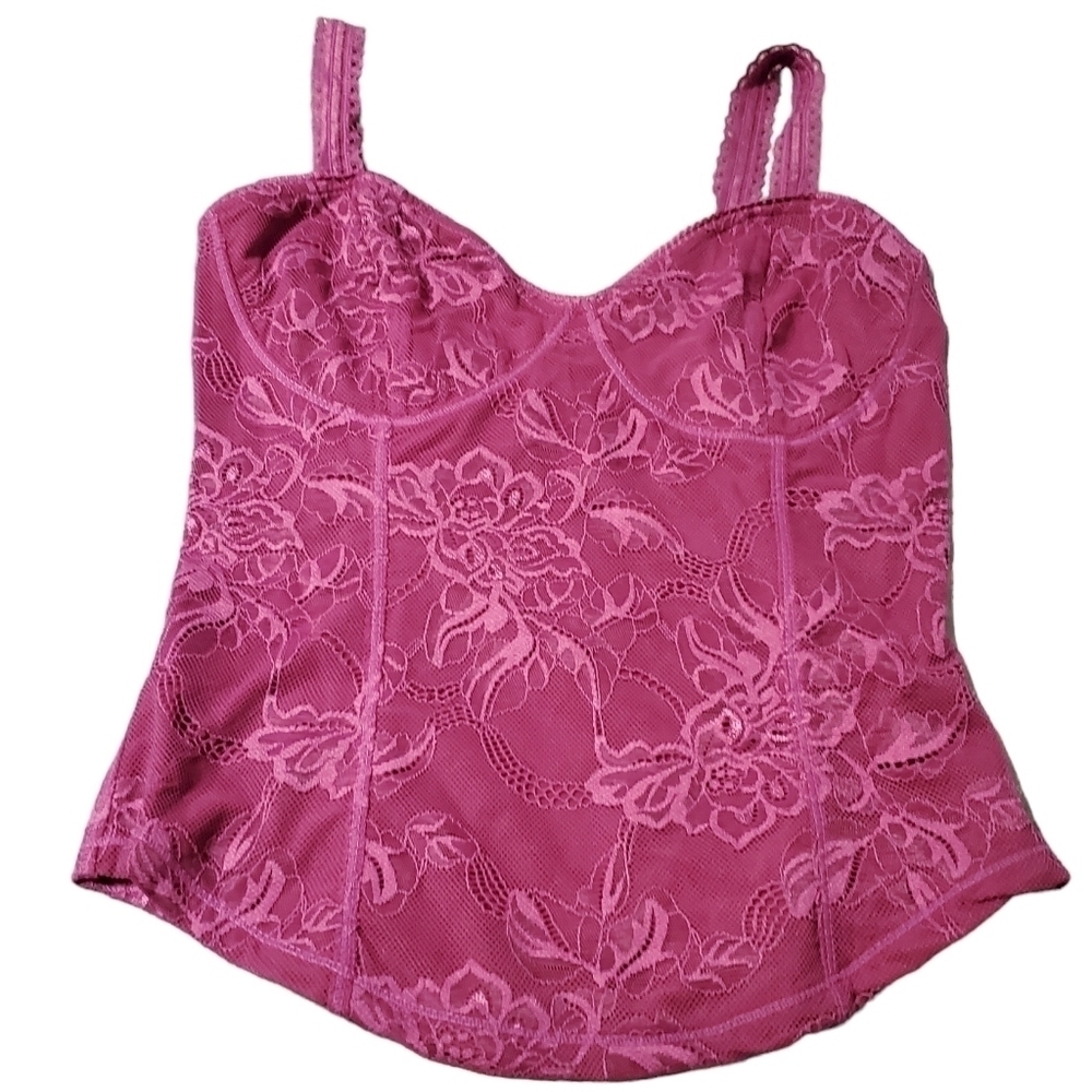 Free People Lace Fuchsia Pink Top XS - Picture 2 of 6